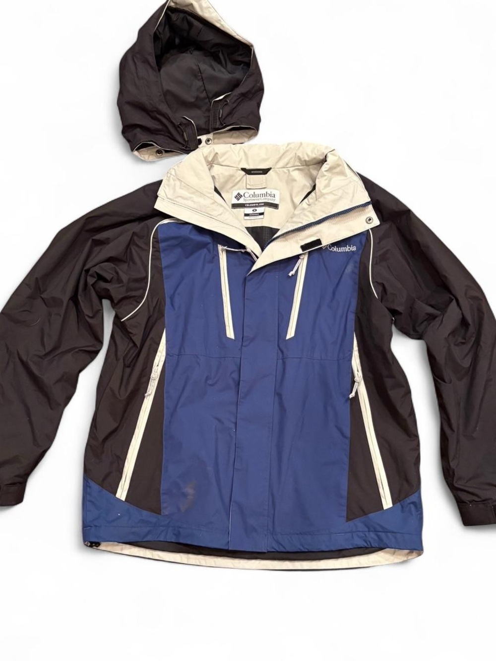 Columbia Men's Interchange Colorblock Hooded Full Zip Jacket Blue/Black M